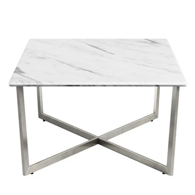 Paige Coffee Table - White/Stainless Steel 4 Paige Coffee Table - White/Stainless Steel - Image 2
