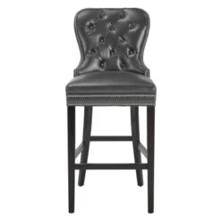 Charlotte Leather Stool - Espresso