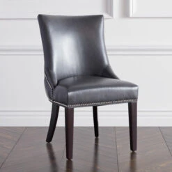Versailles Leather Dining Chair - Espresso -Furniture Sales 013598441 81529.1690272143.386.513
