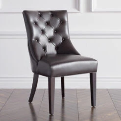 Nottingham Leather Dining Chair - Espresso -Furniture Sales 013800039 38039.1690272144.386.513