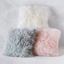 Mongolian Pillow 22" - White -Furniture Sales 040025201 3 10660.1690268279.386.513 1