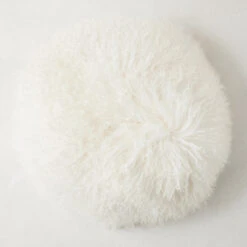 Mongolian Round Pillow 18" - White -Furniture Sales 040025300 45379.1690279531.386.513 1
