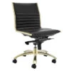 Darby Low Back Office Chair - Black/Brushed Gold -Furniture Sales 603922981 1 54455.1690292088.386.513