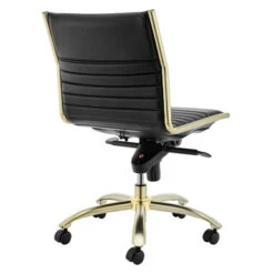 Darby Low Back Office Chair - Black/Brushed Gold -Furniture Sales 603922981 4 12087.1690292089.386.513