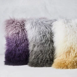 Ombre Mongolian Pillow 22" - Grey/Charcoal -Furniture Sales 940159915 3 66520.1690271935.386.513