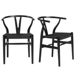 Tia Dining Chair Black/Black - Set Of 2