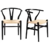 Tia Dining Chair Black/Natural - Set Of 2 -Furniture Sales webimage 013191573