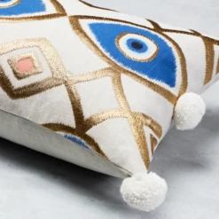 Nikki Chu - Evil Eye Lumbar Pillow -Furniture Sales webimage 040227762 DTL 1