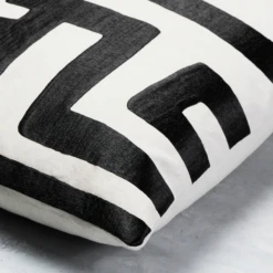 Nikki Chu - Mandala Pillow 22" - Black -Furniture Sales webimage 040249726 DTL