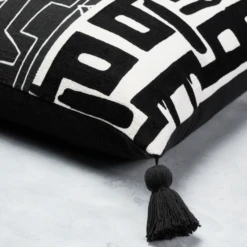 Nikki Chu - Zulu Pillow 22" - Black -Furniture Sales webimage 040280033 DTL