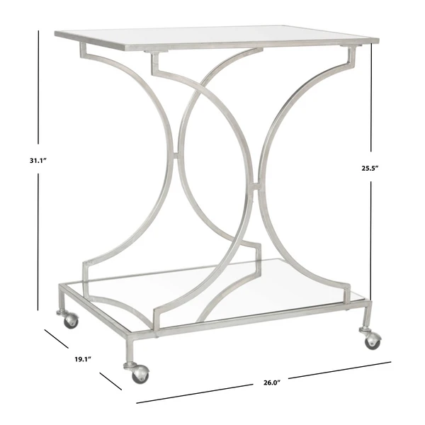 Arden Bar Cart - Silver 6 Arden Bar Cart - Silver - Image 4
