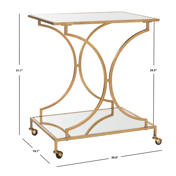 Arden Bar Cart - Gold 6 Arden Bar Cart - Gold - Image 4