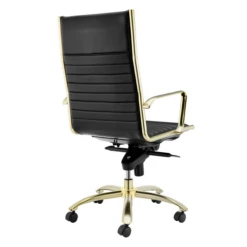 Darby High Back Office Chair - Black/Gold -Furniture Sales webimage 120121155 3 jpg