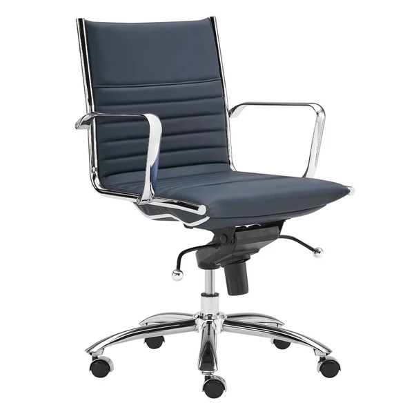 Darby Low Back Office Chair - Blue 4 Darby Low Back Office Chair - Blue - Image 2