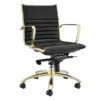 Darby Low Back Office Chair - Black/Gold -Furniture Sales webimage 120171407 jpg