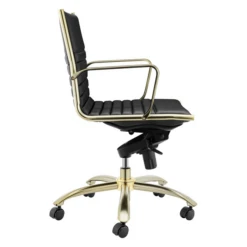 Darby Low Back Office Chair - Black/Gold -Furniture Sales webimage 120171407 3 jpg