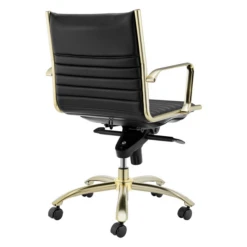 Darby Low Back Office Chair - Black/Gold -Furniture Sales webimage 120171407 4 jpg 1