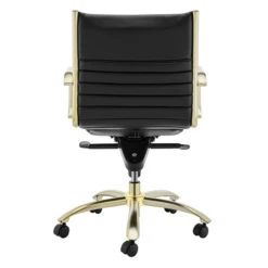 Darby Low Back Office Chair - Black/Gold -Furniture Sales webimage 120171407 5 jpg