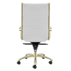 Darby High Back Office Chair - White/Gold -Furniture Sales webimage 120174437 5 jpg