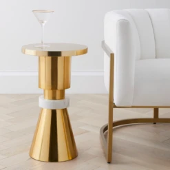 Nikki Chu - Aria Accent Table - 22.5"H -Furniture Sales webimage 160215649 ALT 1