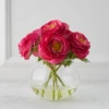 Ranunculus In Glass - Fuchsia -Furniture Sales webimage 168177427 jpg 1
