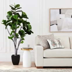 Faux Fiddle Leaf Tree 8 Faux Fiddle Leaf Tree -Furniture Sales webimage 206346665 alt1 FIDDLE LEAF 6 GREEN rv