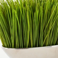 Faux Grass In Silver Pot -Furniture Sales webimage 207540972 DTL1