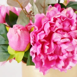 Peonies With Gold Strip Vase -Furniture Sales webimage 207999717 dtl