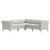 Zara 5 PC Corner Sectional -Furniture Sales webimage 601118602 VELVET LIGHT GREY BRASS jpg 1