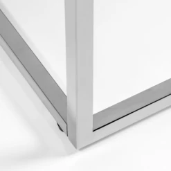Cory Rectangle Coffee Table - White/Silver -Furniture Sales webimage 602140178 DTL3