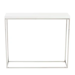 Cory Console Table - White/Silver