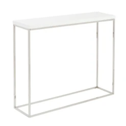 Cory Console Table - White/Silver -Furniture Sales webimage 602994963 ALT1
