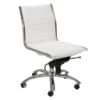 Darby Low Back Desk Chair - White/Chrome -Furniture Sales webimage 603178951 jpg