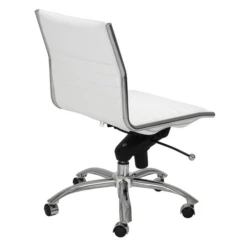 Darby Low Back Desk Chair - White/Chrome -Furniture Sales webimage 603178951 3 jpg