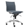 Darby Low Back Office Chair - Blue/Chrome -Furniture Sales webimage 603334839 jpg