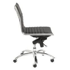 Darby Low Back Office Chair - Black/Chrome -Furniture Sales webimage 603762472 2 jpg