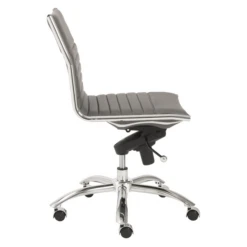 Darby Low Back Office Chair - Grey/Chrome -Furniture Sales webimage 603897019 2 jpg