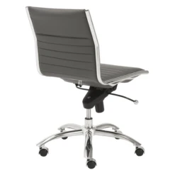 Darby Low Back Office Chair - Grey/Chrome -Furniture Sales webimage 603897019 3 jpg