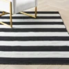 Accra Outdoor Stripe Rug - Black/Ivory -Furniture Sales webimage 620000821 620008224 620008225
