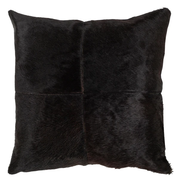 Carson Hair On Hide Pillow 20" - Black 3 Carson Hair On Hide Pillow 20" - Black