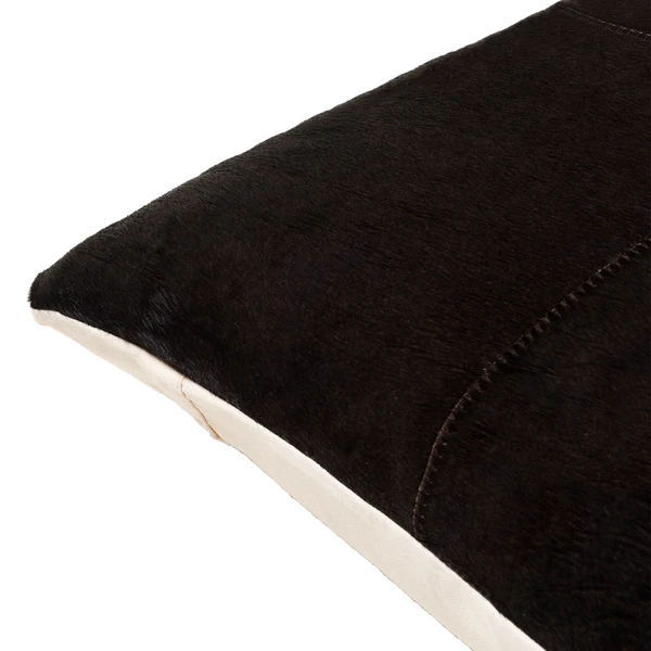 Carson Hair On Hide Pillow 20" - Black 6 Carson Hair On Hide Pillow 20" - Black - Image 4
