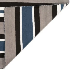 Variagated Stripe Outdoor Rug - Navy -Furniture Sales webimage 620109986 2 jpg