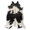 Metallic Faux Cowhide Rug - Black/Silver