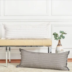 Lillian Lumbar Pillow - Grey -Furniture Sales webimage 620190376 620133772