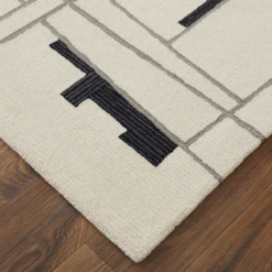 Maggie Rug - Ivory/Black -Furniture Sales webimage 620614388 DTL2