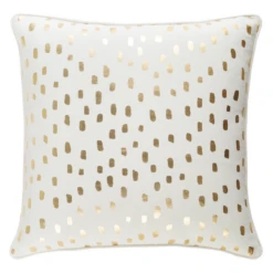 Addison Pillow 18" - Ivory/Gold -Furniture Sales webimage 620721125 SIL