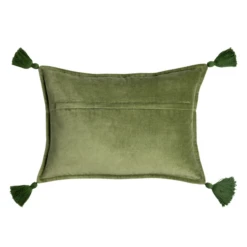 Velvet Tassle Lumbar Pillow - Olive -Furniture Sales webimage 620721129 ALT