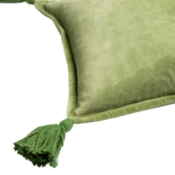 Velvet Tassle Lumbar Pillow - Olive -Furniture Sales webimage 620721129 DTL2