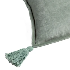 Velvet Tassle Lumbar Pillow - Sage -Furniture Sales webimage 620721130 DTL2