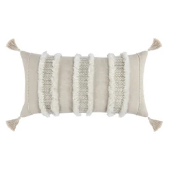 Mills Lumbar Pillow - Natural/Ivory